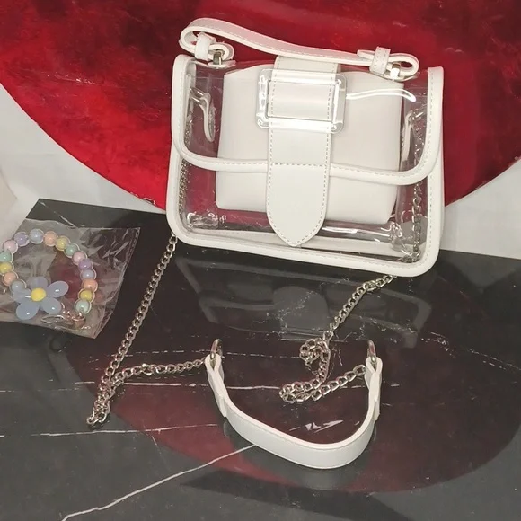 P9- Transparent White Crossbody Bag. NWOT - Picture 2 of 6